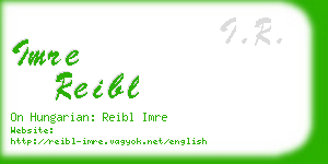 imre reibl business card